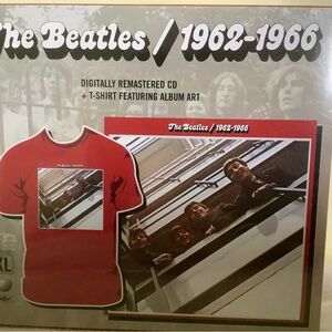 The Beatles Red Album 1962-1966 2CD -TShirt W/Album Art XL